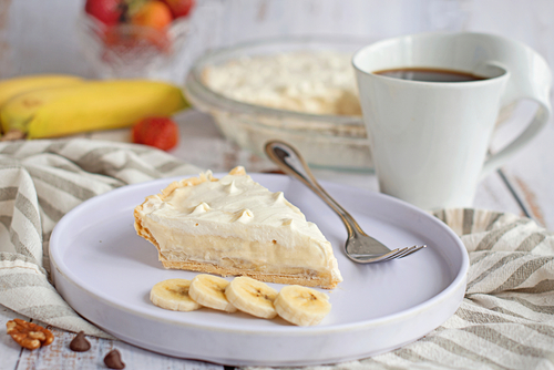 Banana Cream Pie II (Makes one single crust cream pie)