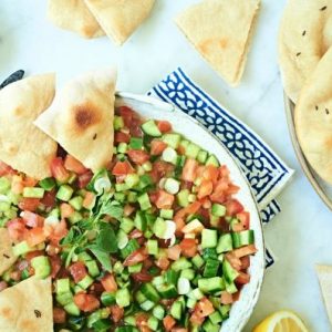 Whole Wheat Pita with Middle Eastern Chopped Salad